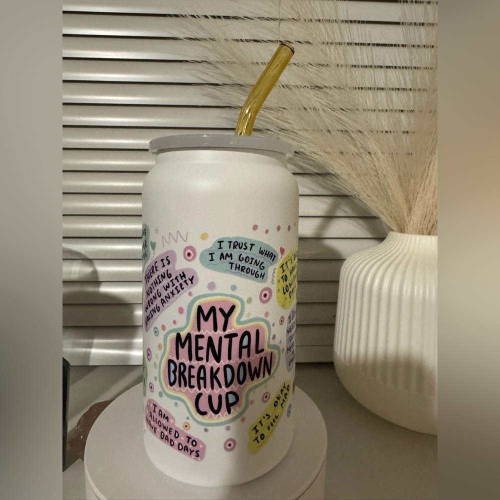 My Mental Breakdown 16oz Cup Anxiety Mental Health Stainless Steel Tumbler